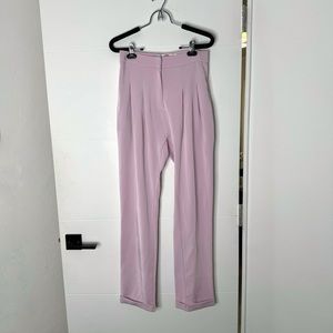 Purple casual business straight leg pants